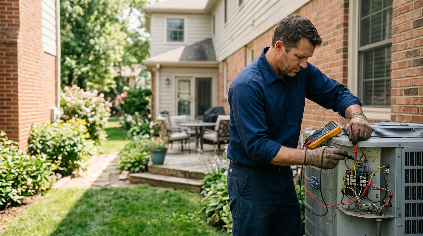 HVAC technician working near Santa Rosa, TX